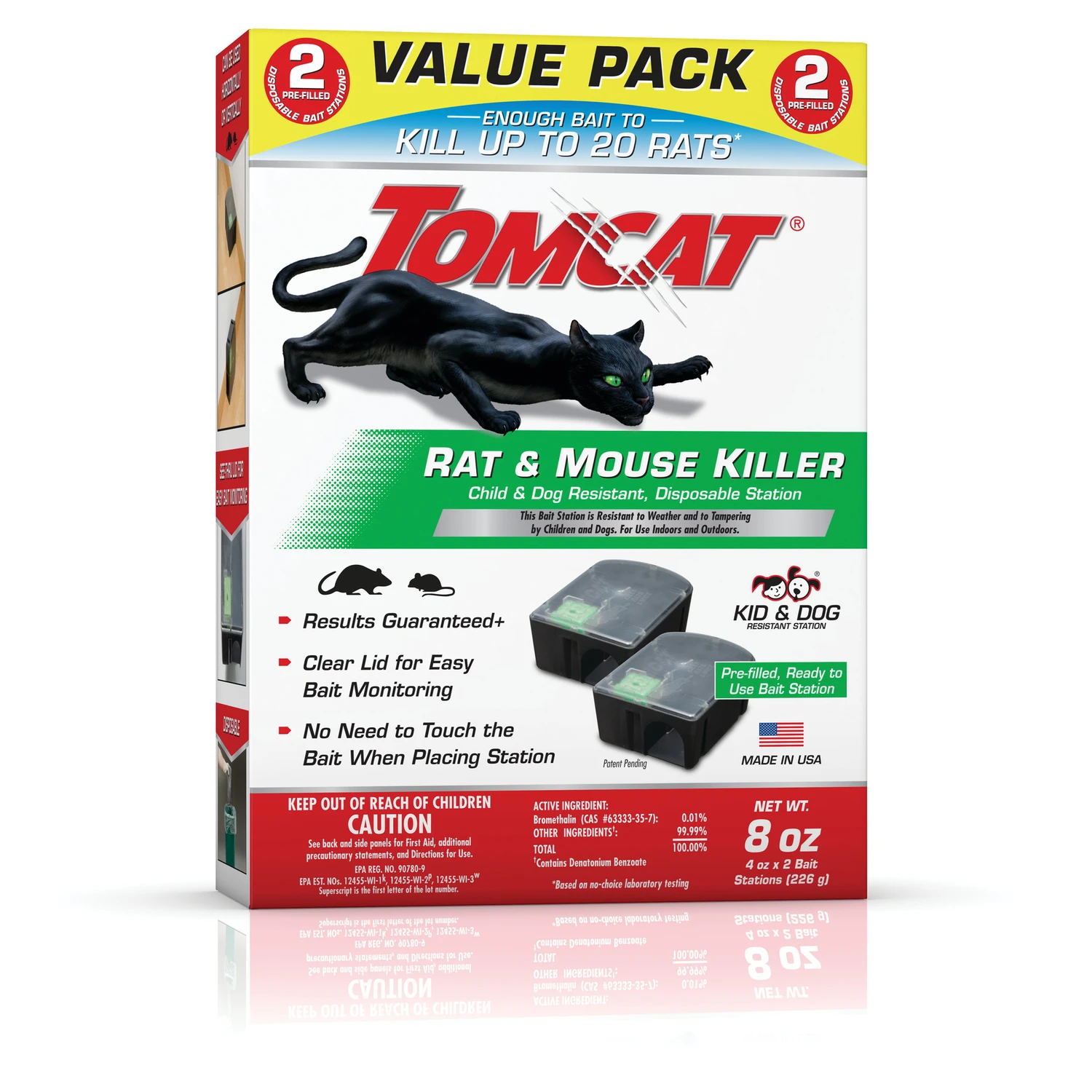 Tier 1 Rat & Mouse Bait Station, Disposable, 4 oz., 2-Pk.