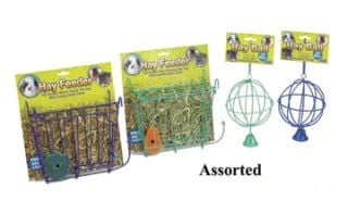 Hay Feeder With Salt Lick, Assorted Colors