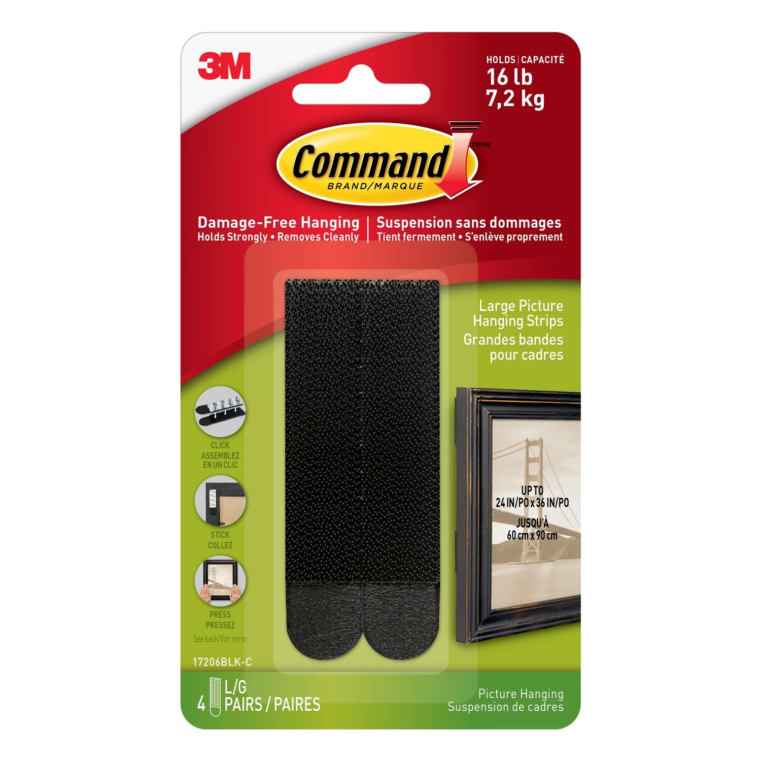 Large Picture Hanger Black