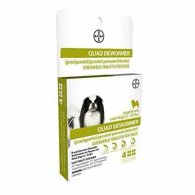 Chewabale Quad Dewormer Tablets for Small Dogs 2-25 Lbs., 4-Pk.