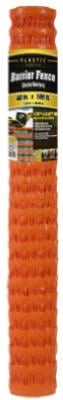 Orange PVC Safety/Barrier Mesh Fence, 4 x 100-Ft.