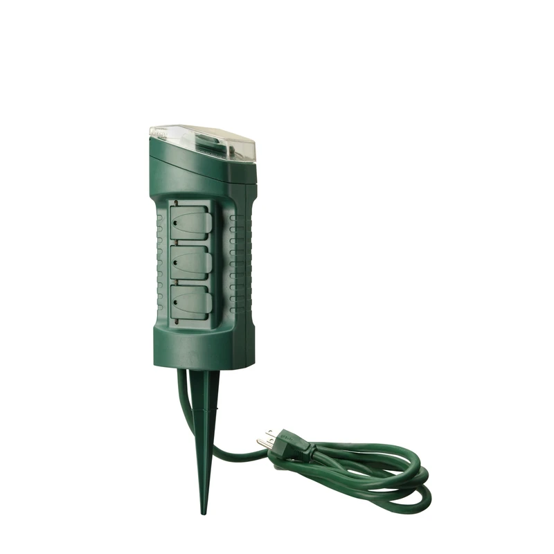 6-Outlet Outdoor Power Stake Timer