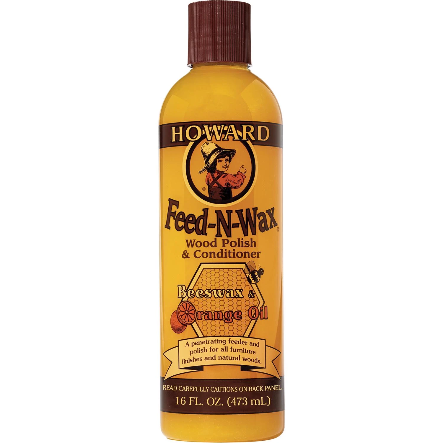 Feed-N-Wax Wood Polish and Conditioner with Beeswax and Orange Oil, 16 oz.