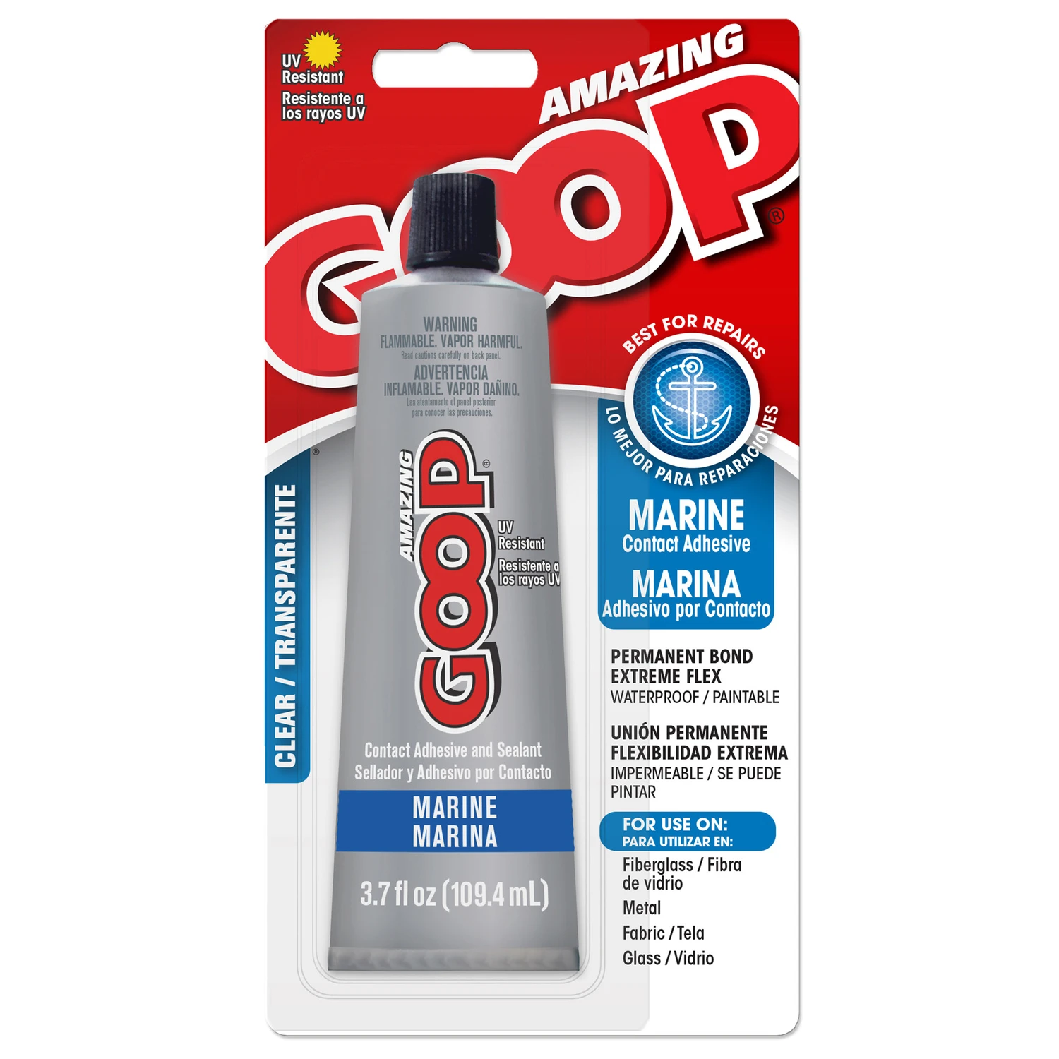 Amazing GOOP Marine Adhesive, Clear, 3.7 oz.