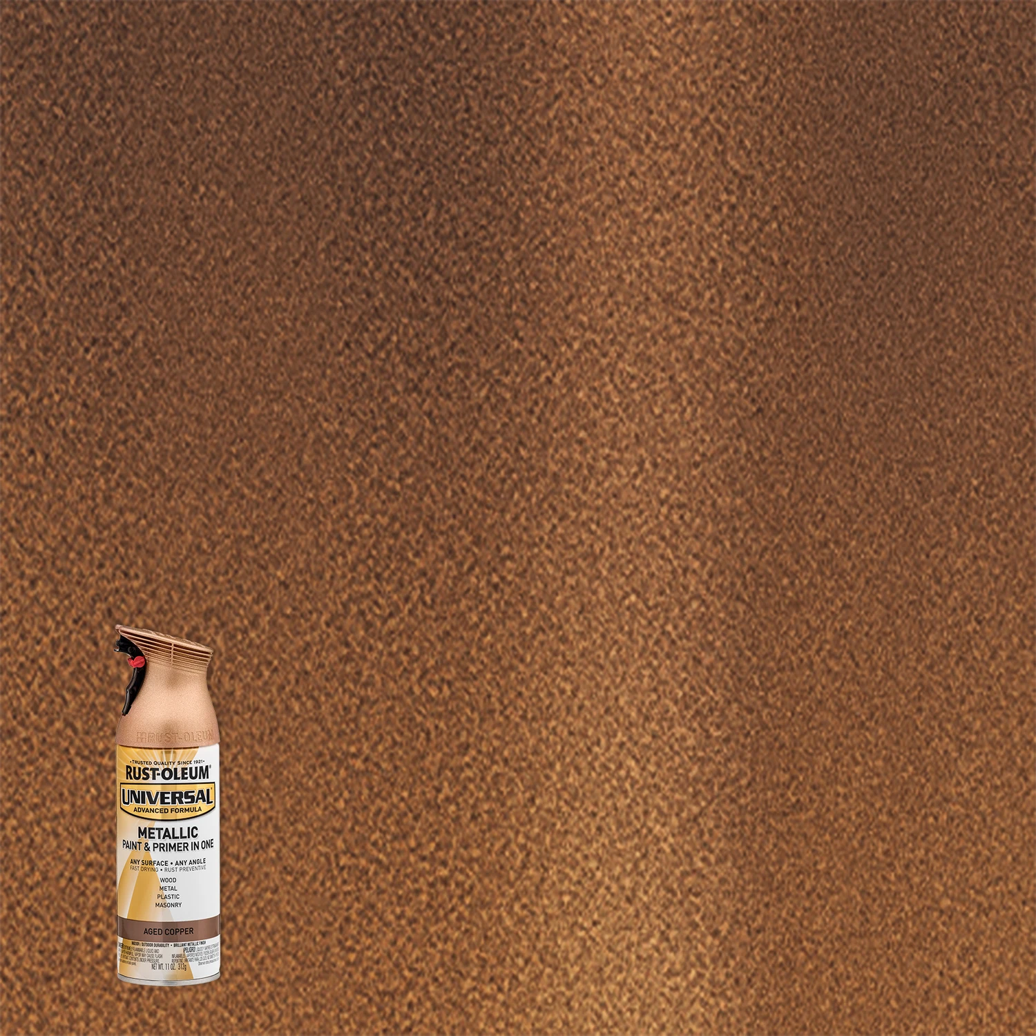 Universal Paint & Primer Metallic Spray Paint, Aged Copper, 11-oz.