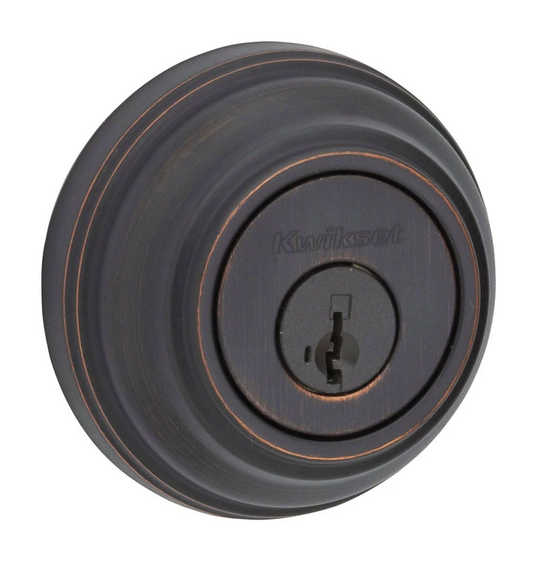 Signature Series Venetian Bronze Single Cylinder Deadbolt With Smartkey Security