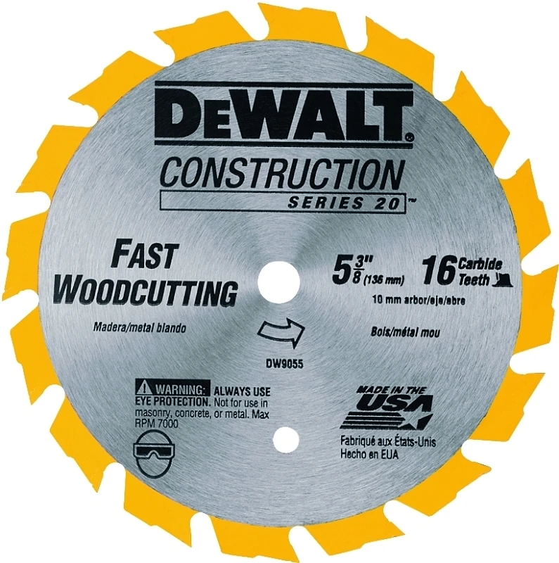 Carbide Cordless Saw Blade, 16-Tooth x 5-3/8 In.