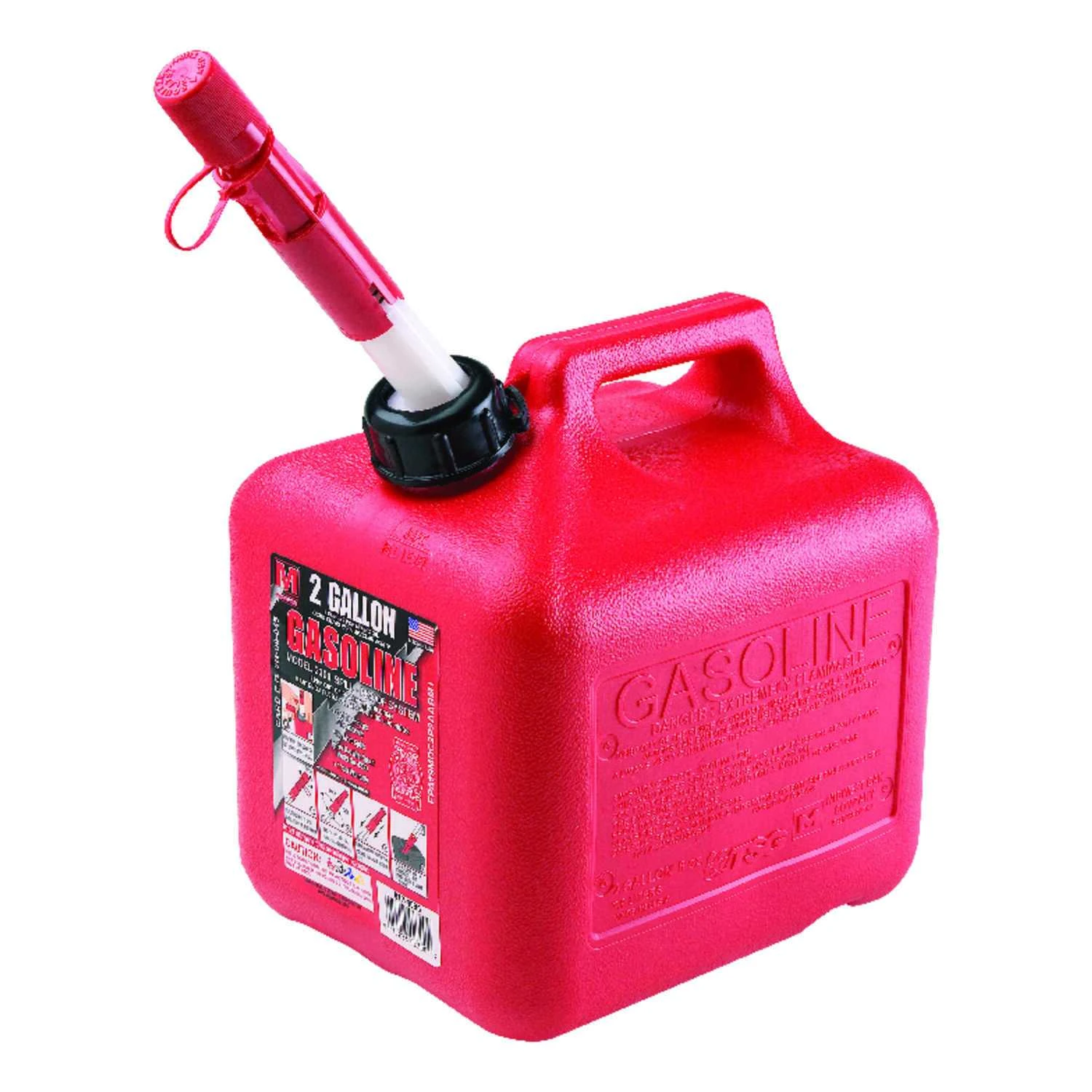 2 Gallon Spill Proof Plastic Gas Can With Auto Shutoff