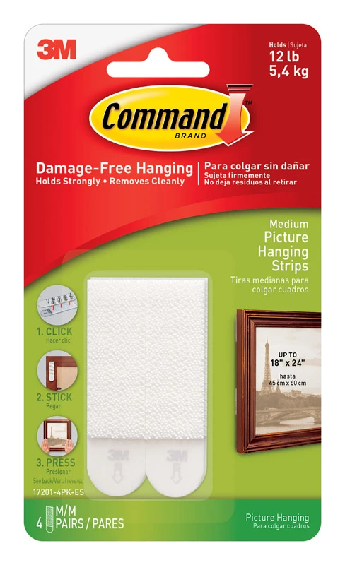 Medium White Picture Hanging Strips