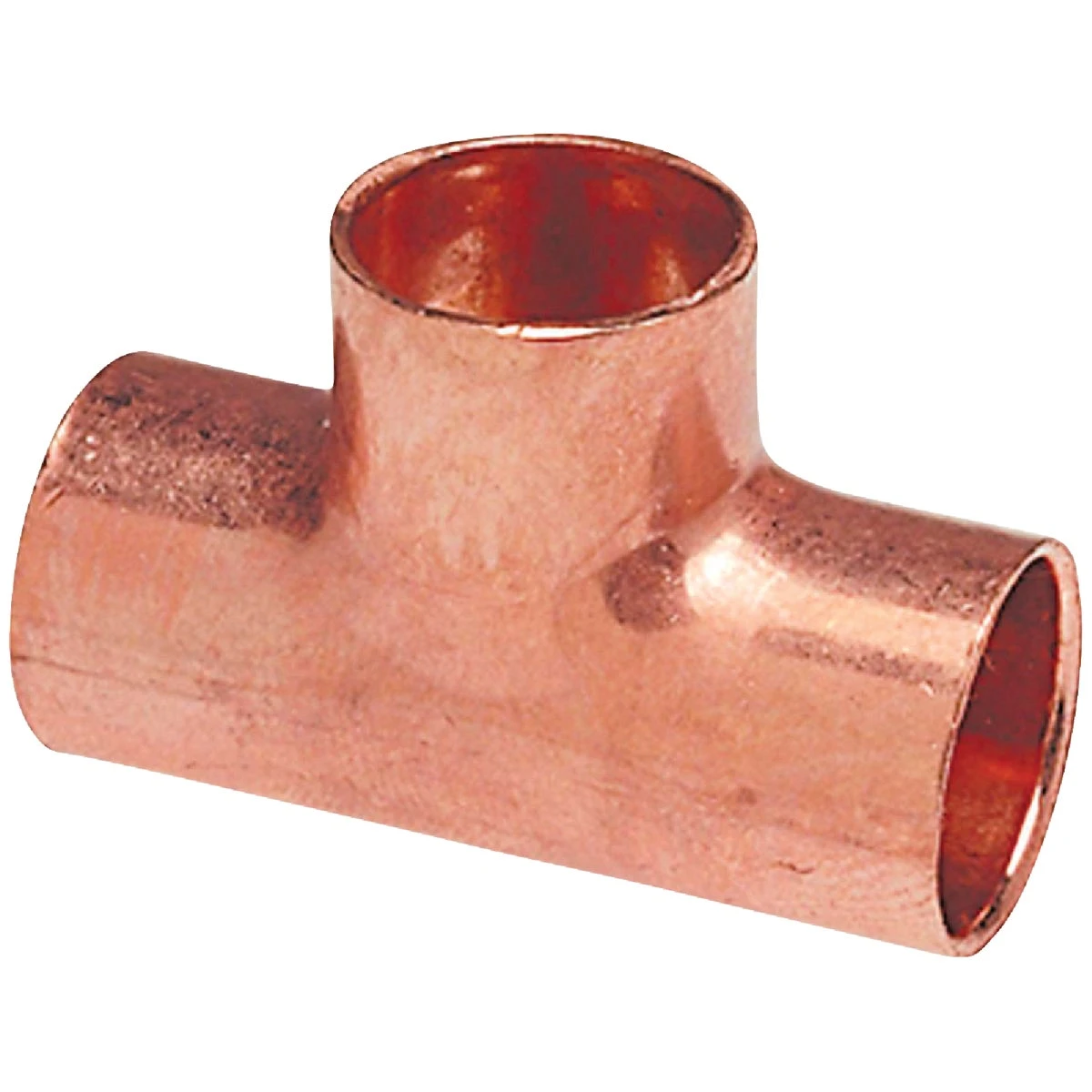 Copper Pipe Tee, 1 x 3/4 x 1 In. CxCxC