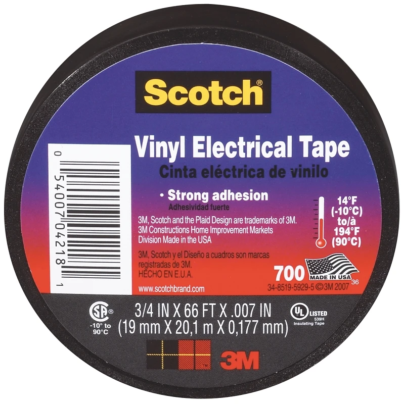Electrical Tape, Medium-Grade, .75 In. x 66 Ft.