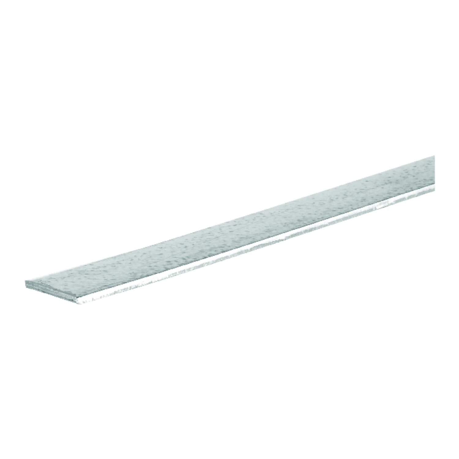 Flat Steel Bar, Zinc Plated, 12 Gauge, 1/8 x 1.25 x 48 In.