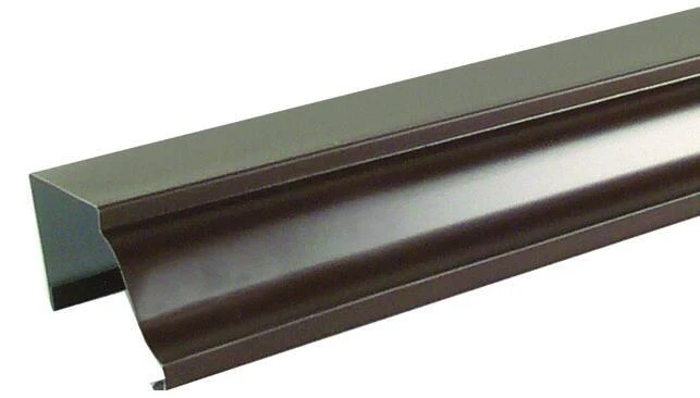 K-Style Gutter, Brown Aluminum, 5 In. x 10 Ft.