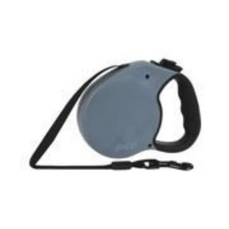 Retractable Dog Leash, Gray, Medium Dogs, 16-Ft.