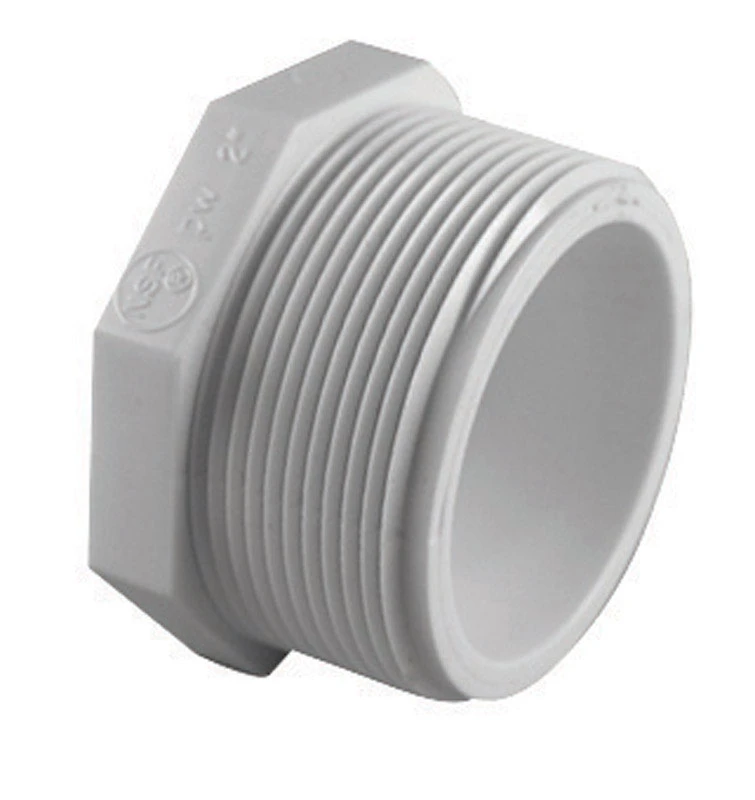 Schedule 40 PVC MIP Pressure Plug, 2 In.