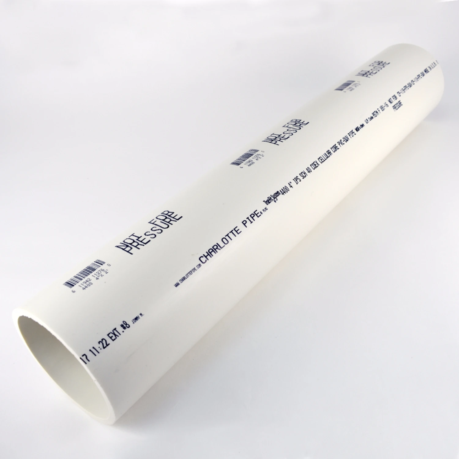 PVC Cell Core DWV Pipe, Schedule 40, 4-In. x 2-Ft.