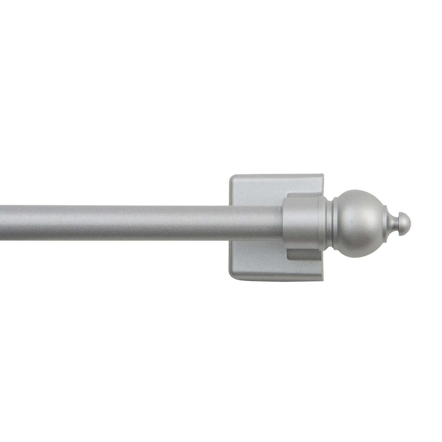 Petite Cafe Curtain Rod, Magnetic, Satin Silver, 7/16 x 16 to 28 In.