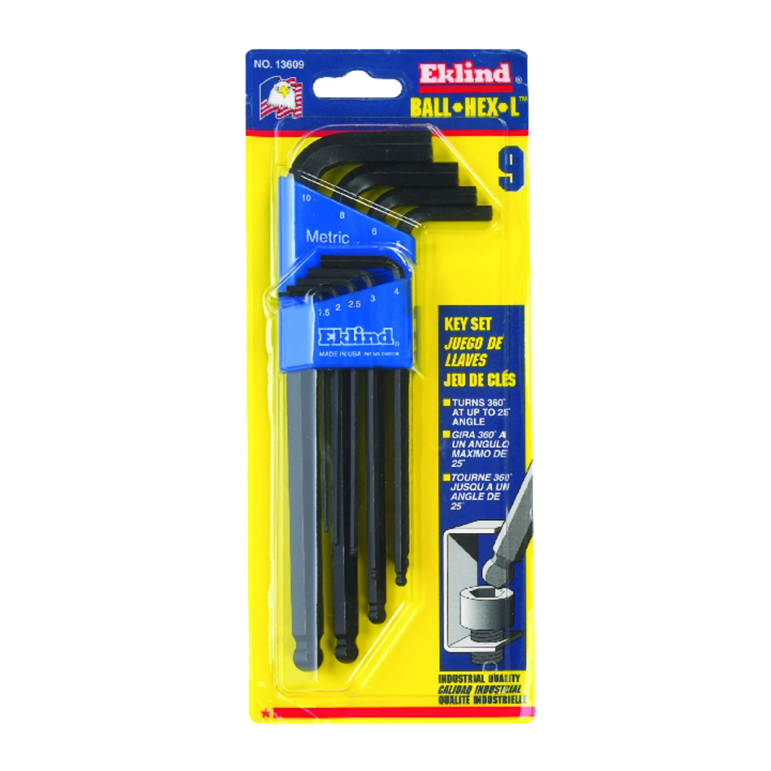 9-Pc. Metric Ball-Hex Key Set