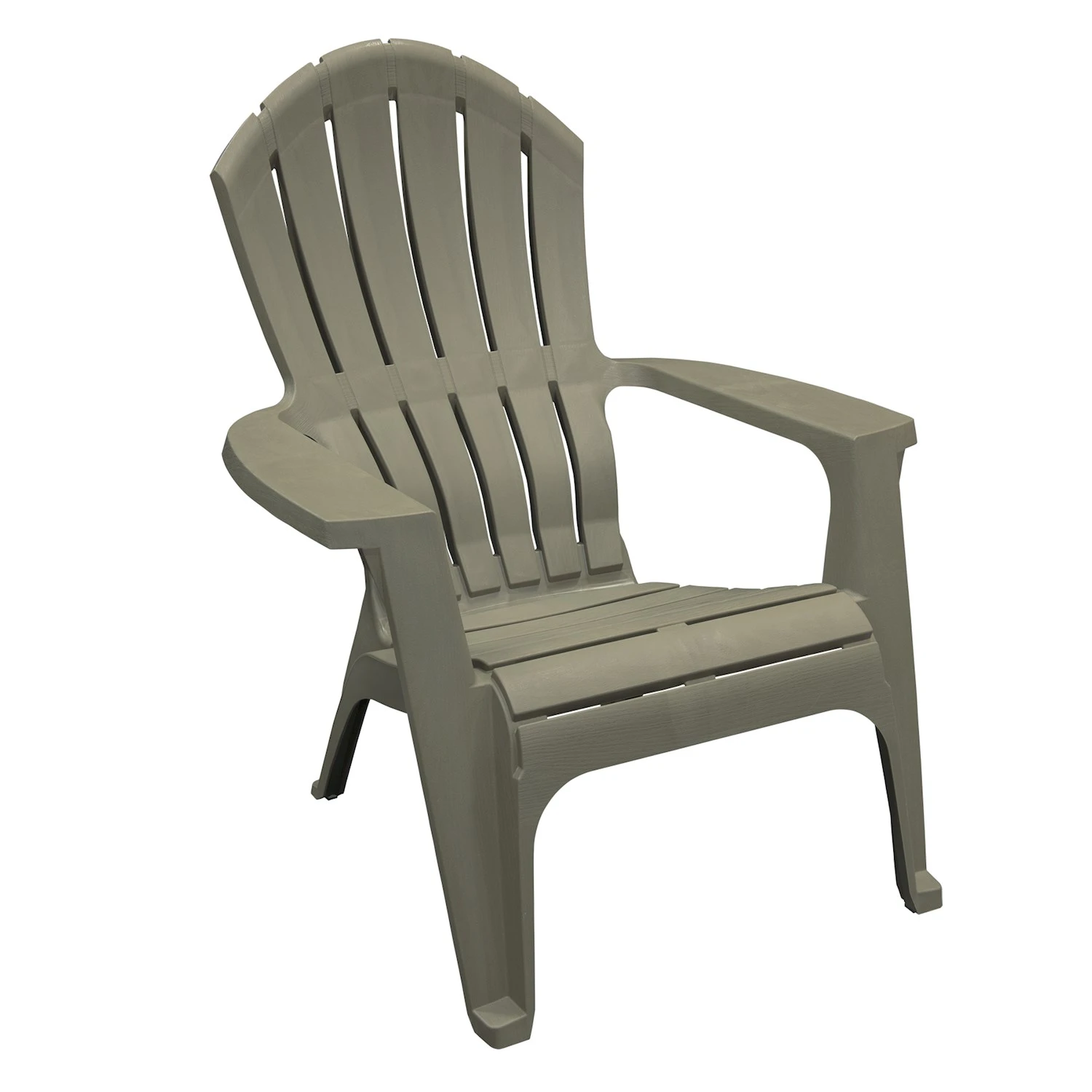 RealComfort Adirondack Chair, Ergonomic, Resin, Gray