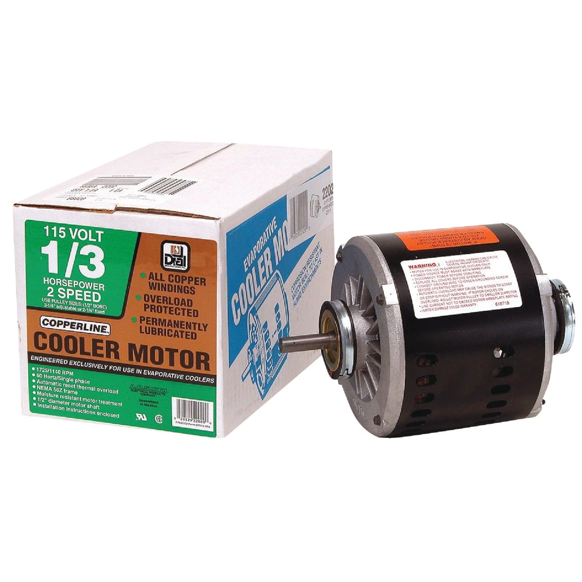 Evaporative Cooler Motor, 2-Speed, 1/3-HP, 115-Volt