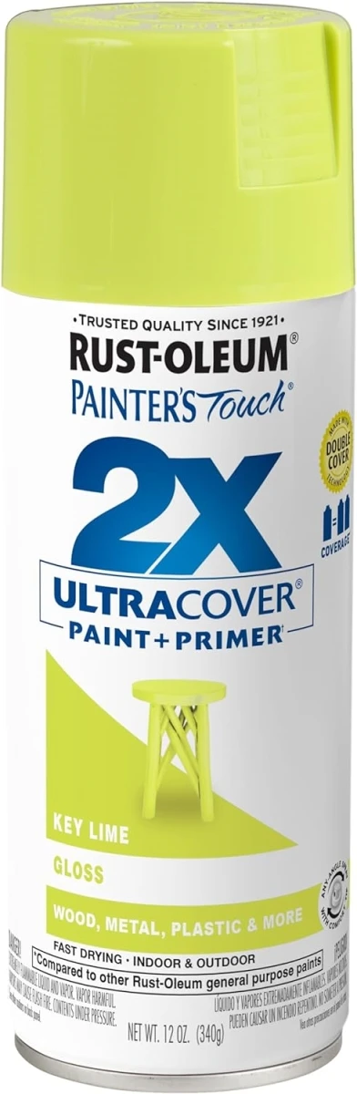 Painter's Touch 2X Spray Paint, Gloss Key Lime, 12-oz.
