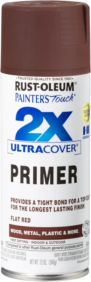 Painter's Touch 2X Spray Primer, Flat Red, 12-oz.