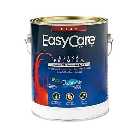 Premium Interior Latex Paint & Primer, Pure White Flat Pastel Base, 1 Gallon