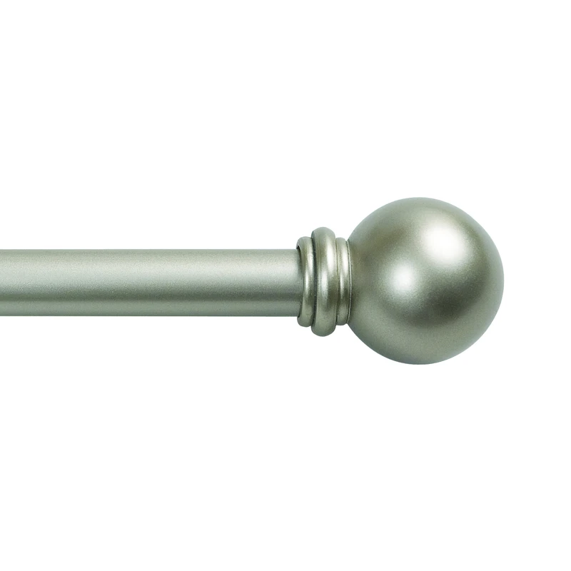 Chelsea Cafe Curtain Rod, Champagne Silver, 5/8 x 28 to 48 In.
