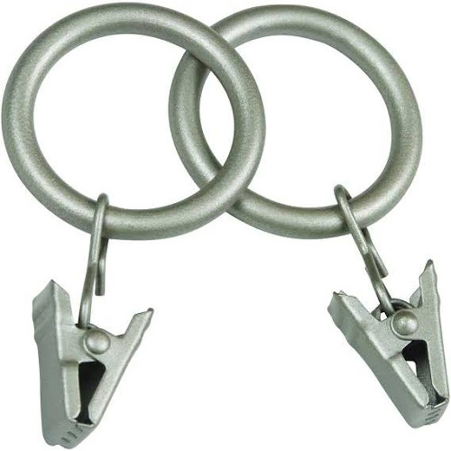 Curtain Ring Clips, Pewter, 14-Pk.