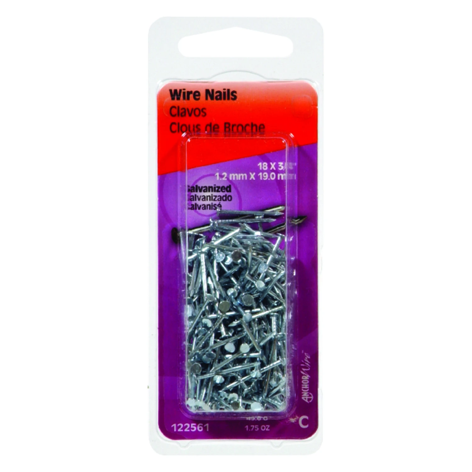 Galvanized Wire Nails, 1-In. x 17, 1.75-oz.