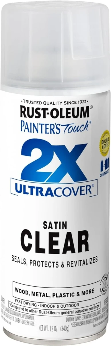 Painter's Touch 2X Spray Paint, Satin Clear, 12-oz.