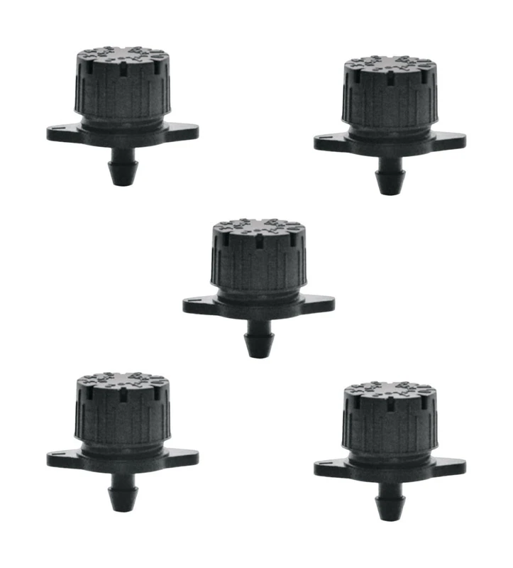 Adjustable Flow Bubbler, Full-Circle Pattern, 8 Stream, with 1/4 in. Barbed Inlet, 5-Pack