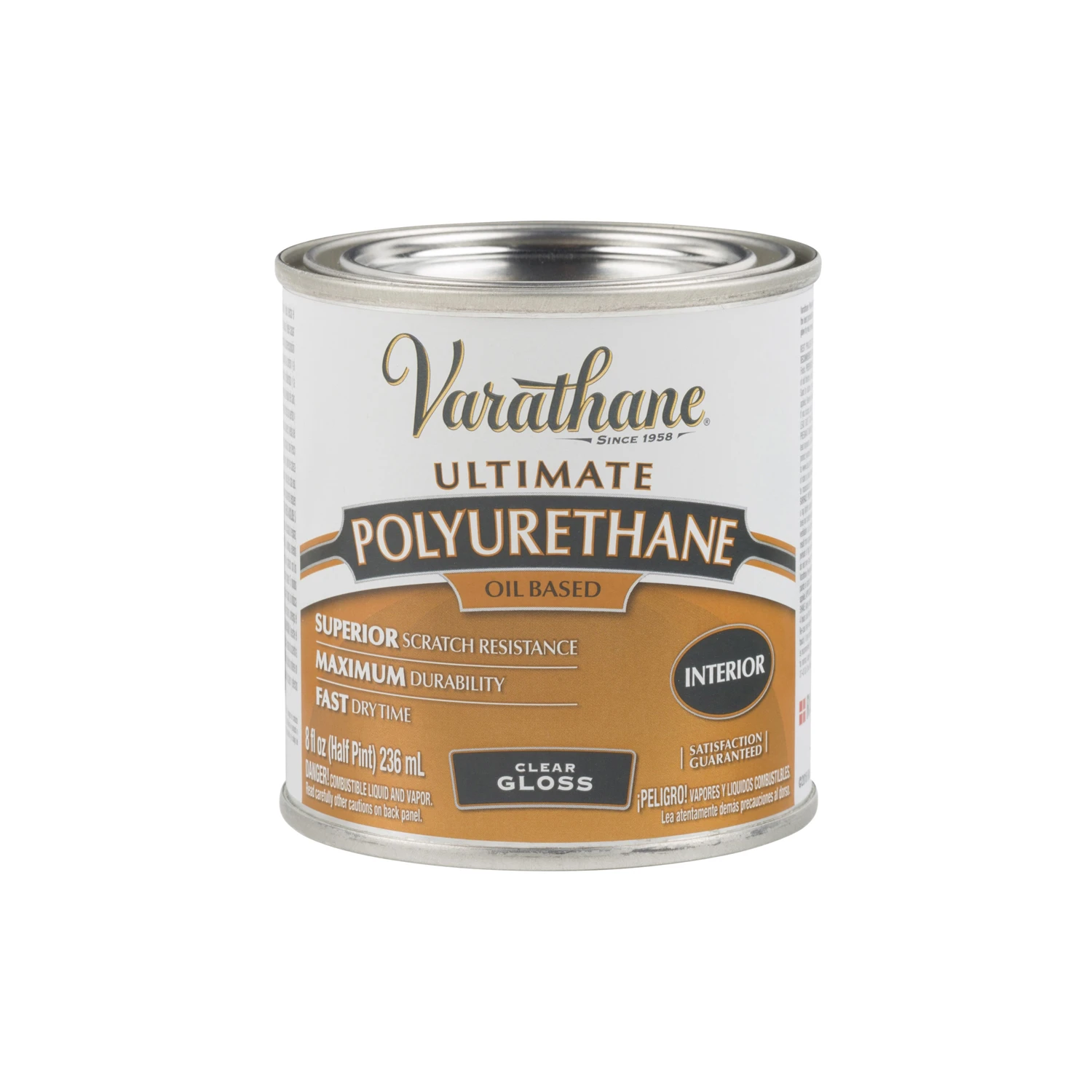 Gloss Interior Oil-Based Premium Polyurethane, 1/2-Pt.