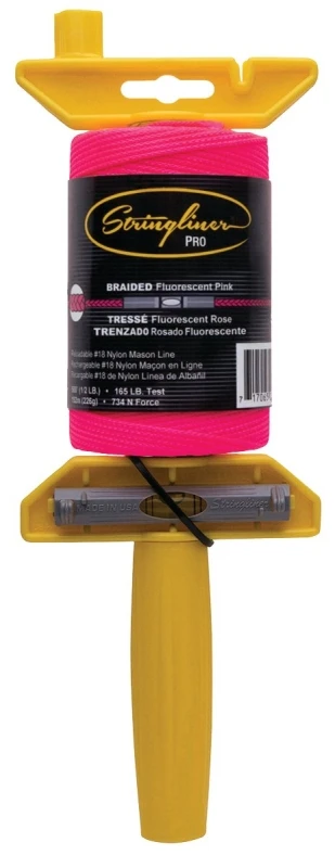 Pro Level Wiz Stringliner, Reloadable, Braided Fluorescent Pink, 500-Ft.