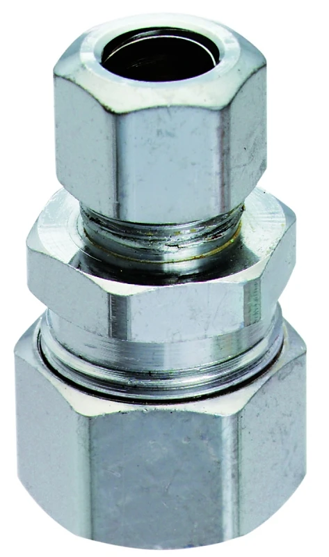 Brass Compression Straight Connector, Lead Free, 1/2 Copper x 3/8 In. OD