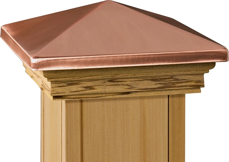 Copper Victoria High Point Post Cap, 6 x 6 In.
