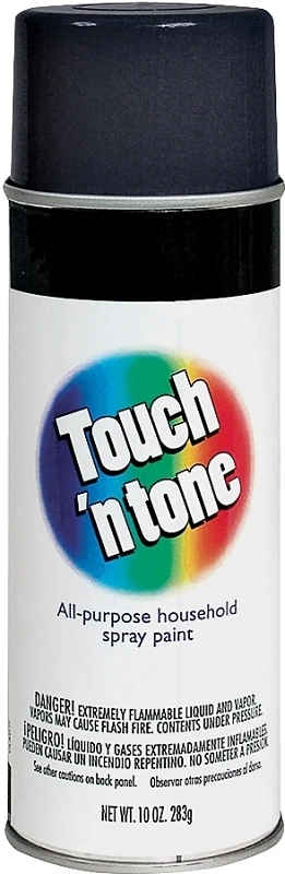 Touch 'N Tone Spray Paint, Flat Black, 10-oz.