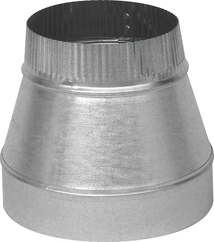 HVAC Duct Pipe Galvanized Taper Reducer, 30-Gauge, 4 x 3 In.
