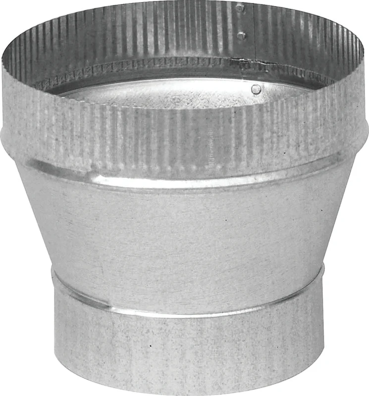 HVAC Duct Pipe Galvanized Taper Increaser, 24-Guage, 6 x 7 In.