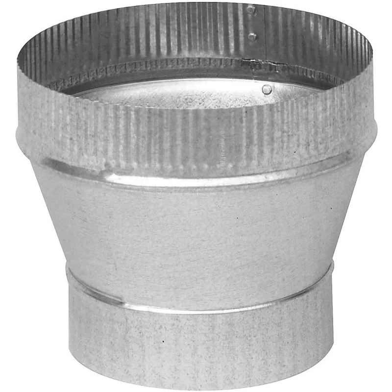 HVAC Duct Pipe Galvanized Taper Increaser, 24-Guage, 4 x 5 In.