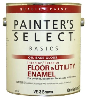 Floor & Utility Enamel, Oil-Base, Green, 1 Gallon