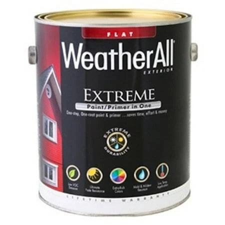 Ultra Premium Exterior WeatherAll Latex Paint, Flat Pastel Base, 1 Gallon