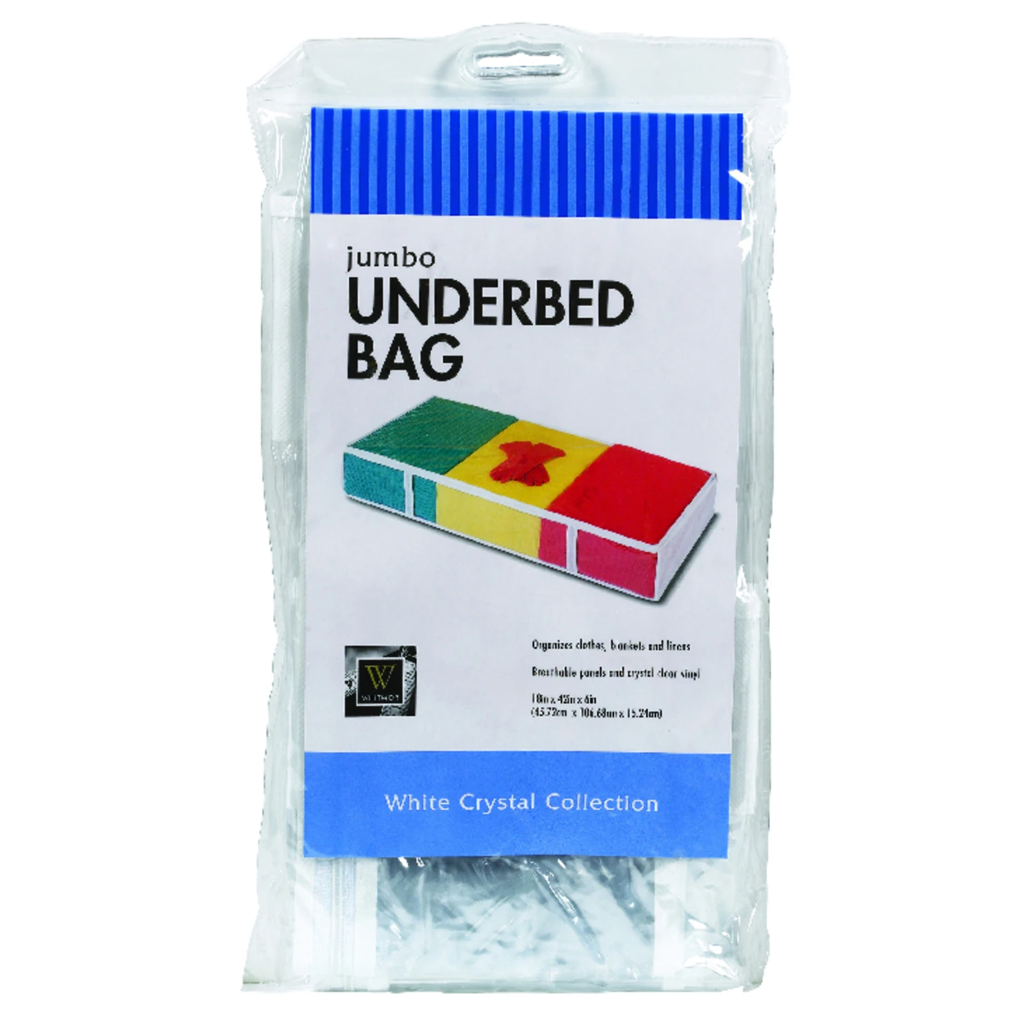 Under-Bed Storage Bag, Vinyl, Clear, Jumbo