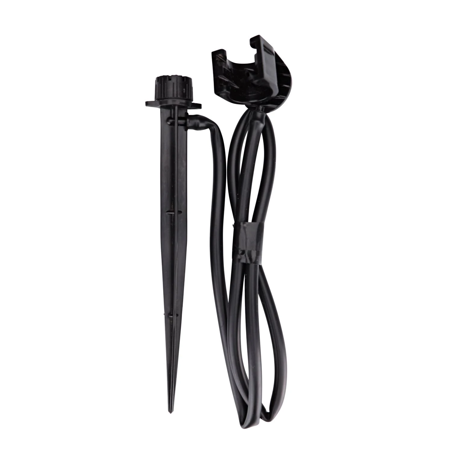 Adjustable Flow Bubbler Assembly, Full-Circle Pattern, 8 Stream, with 1/4 in. Clamp N Pierce Inlet on 6 in. Stake