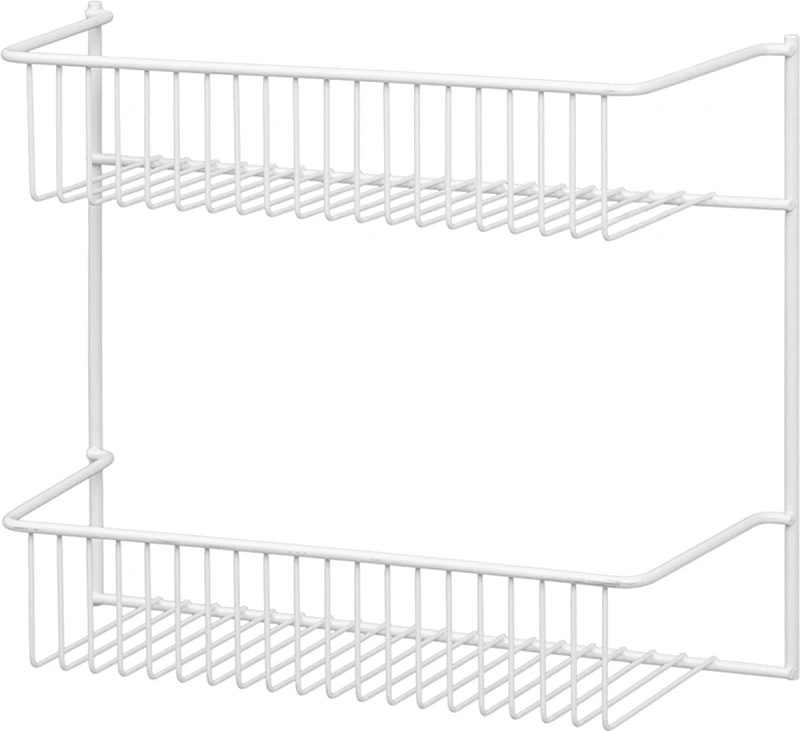 2-Wire-Shelf Unit, Door Or Wall Rack, White, 12-In.