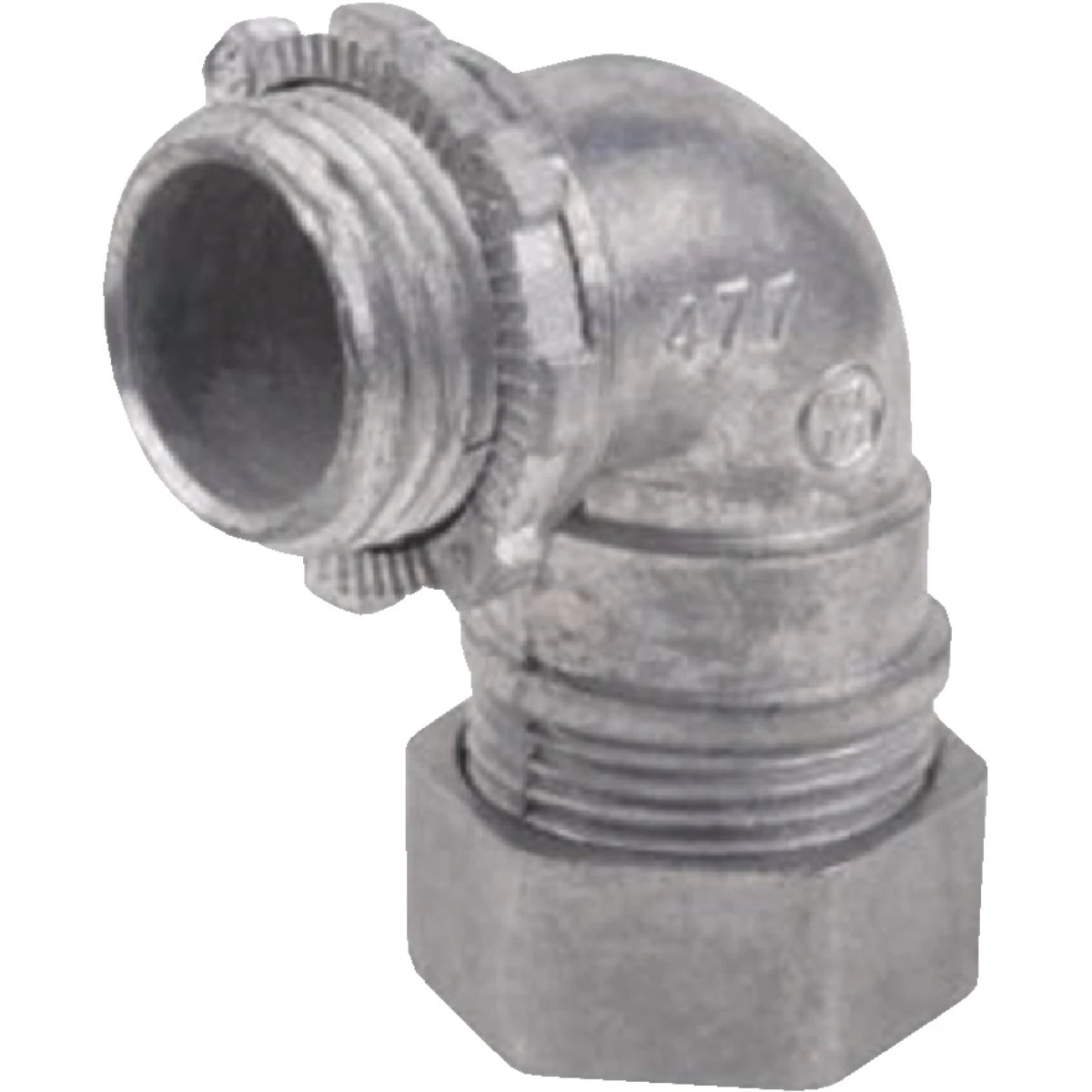 Conduit Fitting, EMT Compression Connector, 90 Degree, 1/2-In.