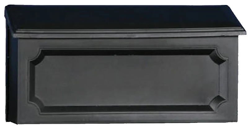 Windsor Wall-Mount Mailbox, Black Poly