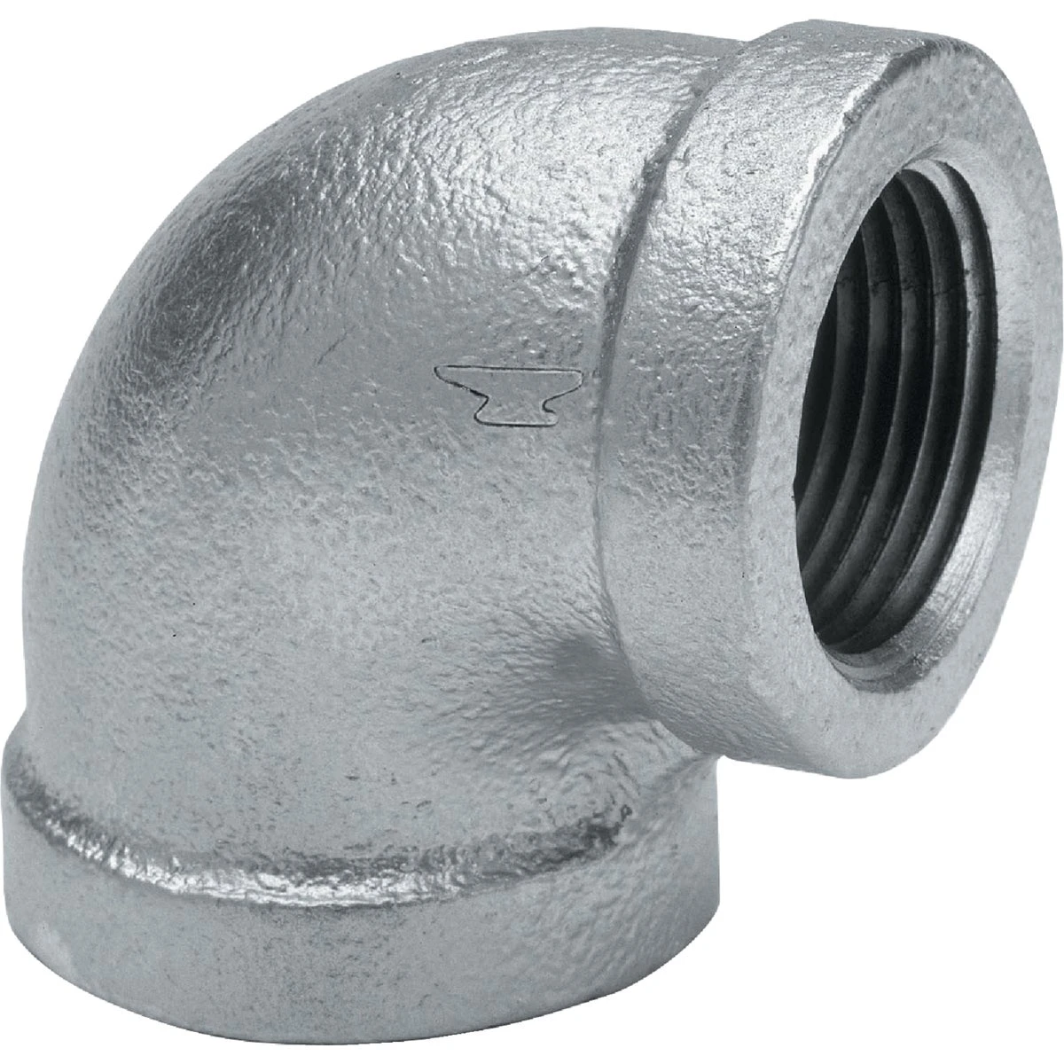 90-Degree Galvanized Pipe Elbow, 1-1/2 In.