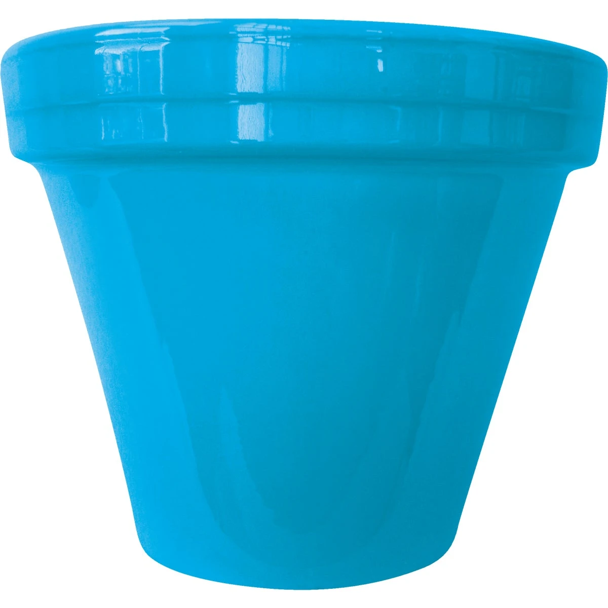Flower Pot, Robins Egg Blue Ceramic, 8.5 x 7.5 In.