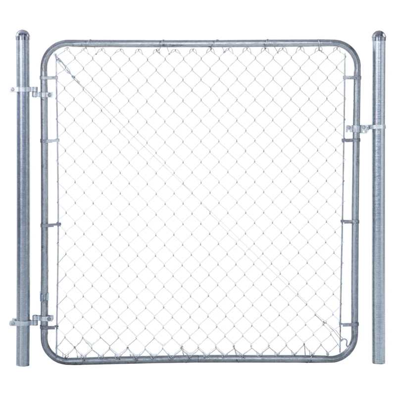 Chain Link Fit Right Gate Kit, Silver Metallic, Adjustable, 6-Ft.